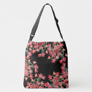 Amarylis rojo florece la bolsa de asas floral del