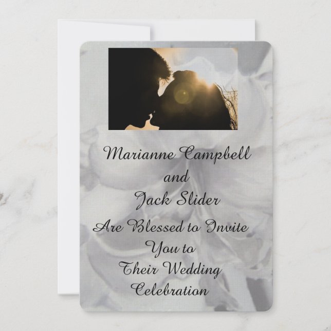 AMARYLLIS FLOWER PERSONALIZABLE WEDDING INVITACIÓN (Anverso)