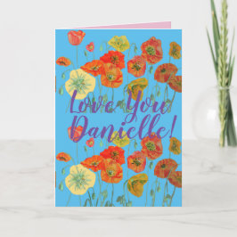 Amas a tus mujeres Nombre tarjeta de acuarela de a