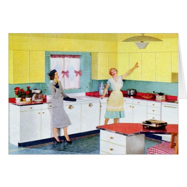 Amas de casa retro en cocina (Anverso (Horizontal))