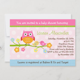 Amas y búhos de amor en la invitación a la sucursa