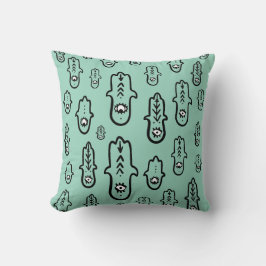 Amazigh Hamsa argelino con Cojín decorativo de ojo