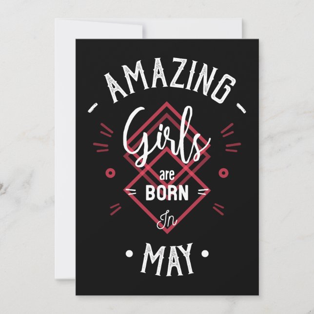 Amazing girls are born in may (Anverso)