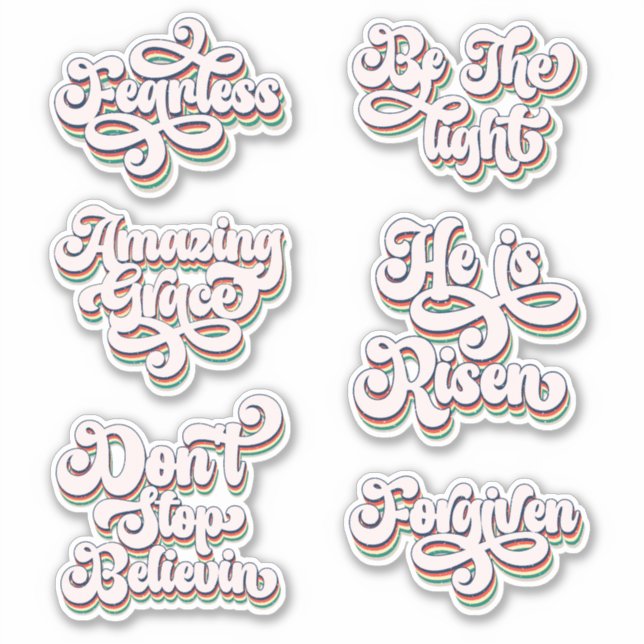 Amazing Grace Christian Believer Vinyl Pegatina (Anverso)