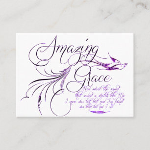 Amazing Grace compartiendo tarjeta de presentación