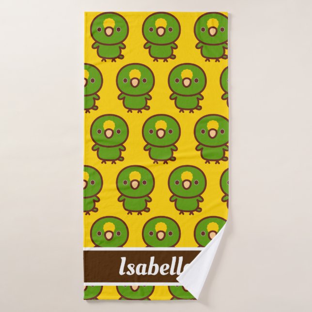 Amazonas de corona amarilla (Toalla de baño)