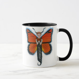 Ámbar la taza de la mariposa de monarca