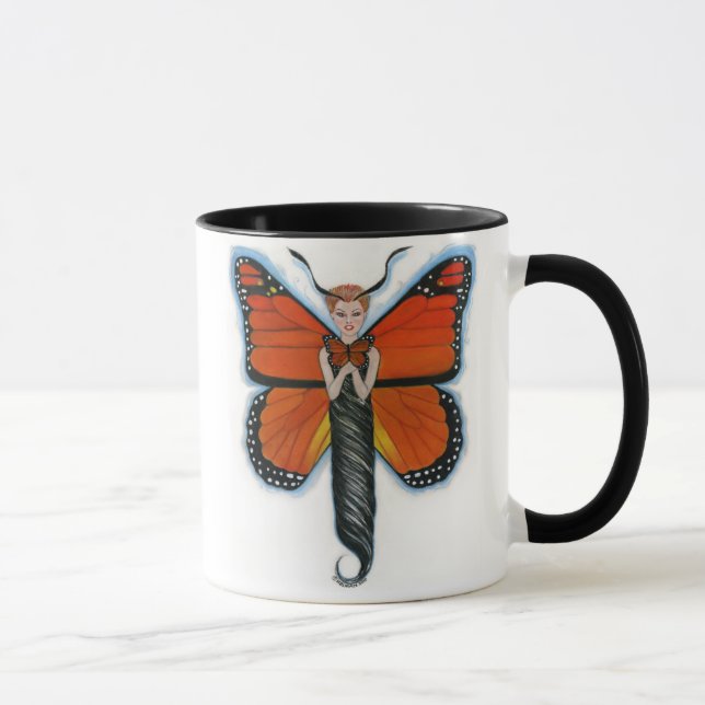 Ámbar la taza de la mariposa de monarca (Derecha)