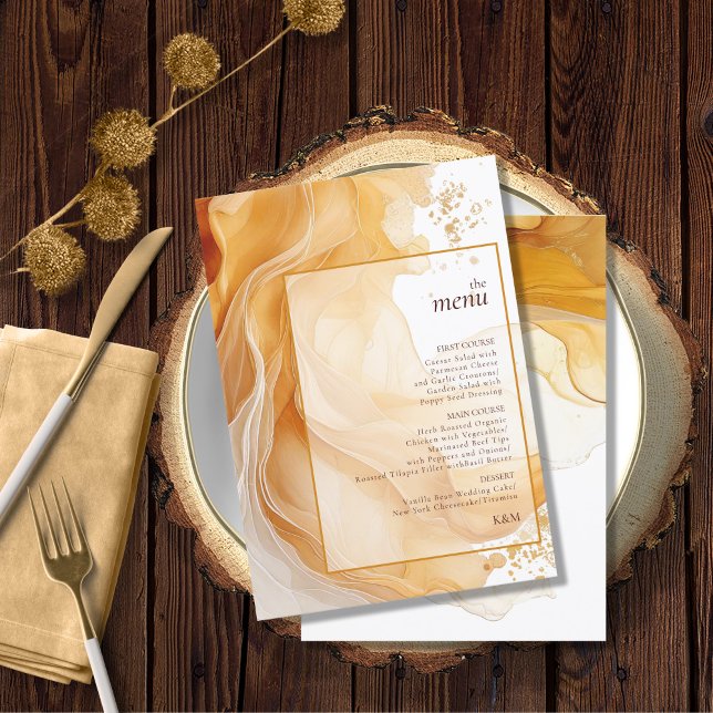 Amber Brandy Abstract Ink Boda Menu ID1089 (Subido por el creador)