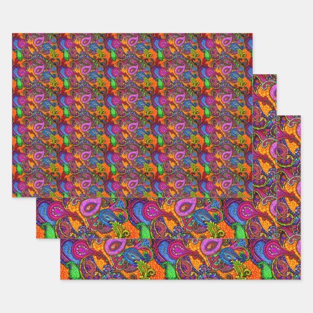 Amber Melange Paisley Guitar Set de Papel Envolven (Set)