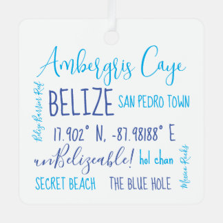 Ambergris Caye Belice Ornamento Metalizado