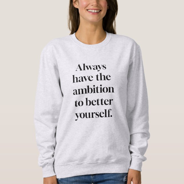Ambición Camisas sudaderas básicas de las mujeres (Anverso)