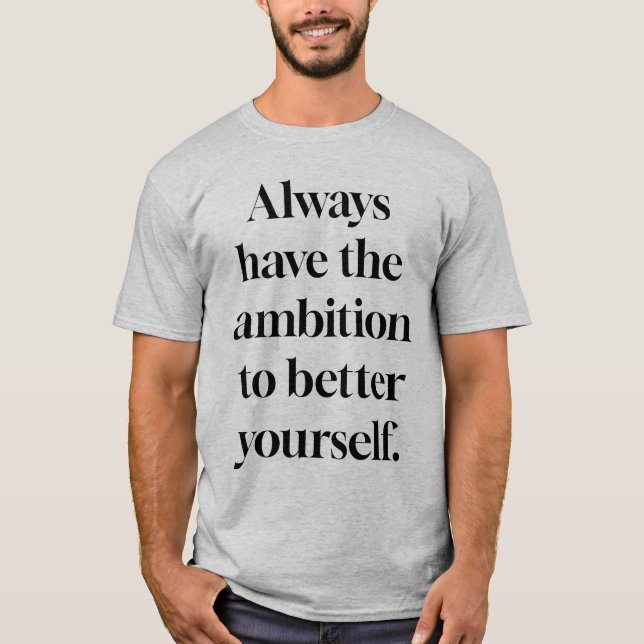 Ambición Camiseta básica masculina (Anverso)