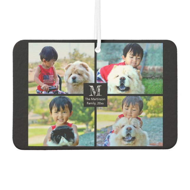 Ambientador 4 Collage personalizado fotográfico con monograma (Anverso)