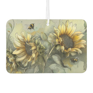 Ambientador Abejas melíferas en girasoles
