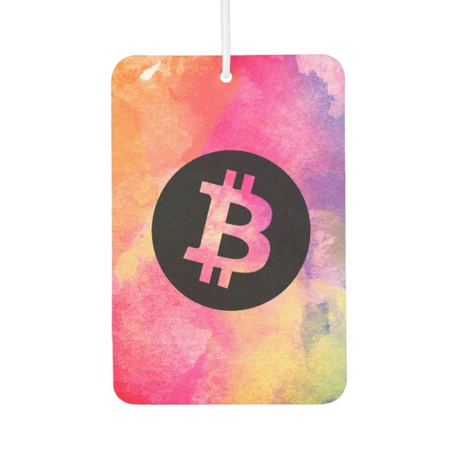 Ambientador Acuarela de Bitcoin (Anverso)