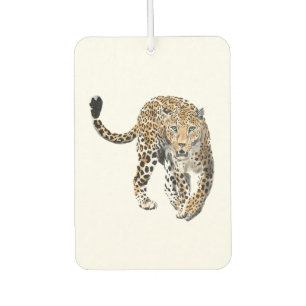 Ambientador acuarela leopardo gato de la selva animal pintado 