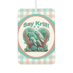 Ambientador Adorable retrato "Say Krill" de la familia de ball