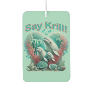 Ambientador Adorable retrato "Say Krill" de la familia de ball