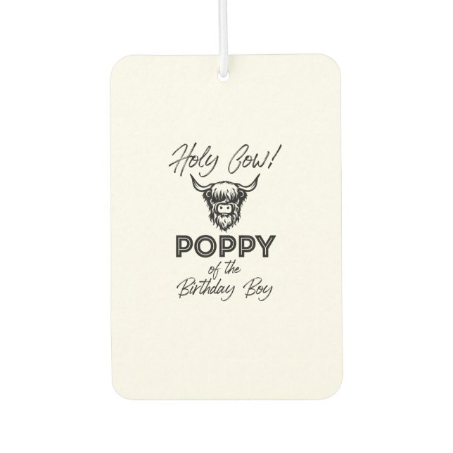 Ambientador Adormidera De Vaca Holly Del Niño De Cumpleaños, V (Anverso)