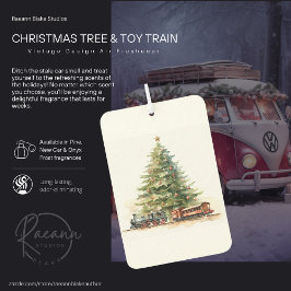Ambientador Adorno de árbol de Navidad vintage y tren de jugue