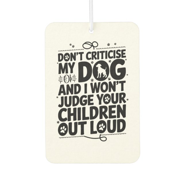 Ambientador Advertencia del propietario del perro (Anverso)