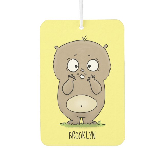 Ambientador Afortunadamente adorable personalizado de hámster  (Anverso)