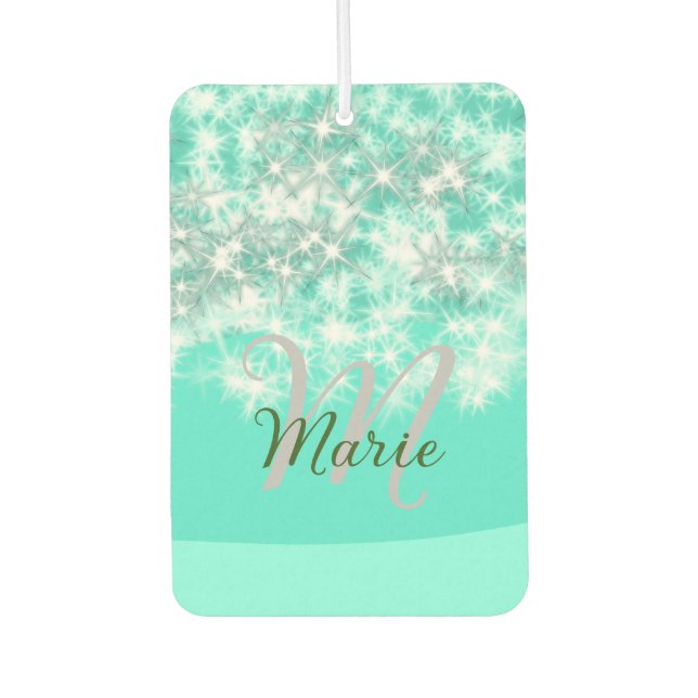 Ambientador Agate verde azulado turquesa aqua monograma añadir (Anverso)