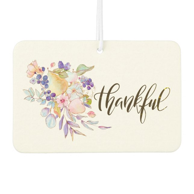 Ambientador Agradecimiento de Acción de Gracias Floral en acua (Anverso)