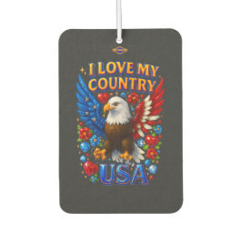 Ambientador Air Freshener Design: I Love My Country - USA