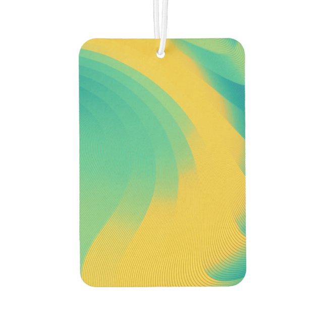 Ambientador Aire fresco de diseño de abstracto amarillo único (Reverso)
