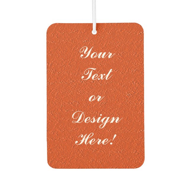 Ambientador Aire fresco Naranja personalizado con textura (Anverso)