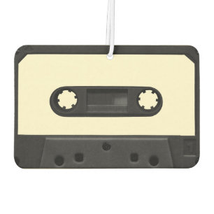 Ambientador Aire fresco para cinta de cassette negro retro