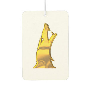 Ambientador Aire fresco para coche blanco Golden Wolf Head