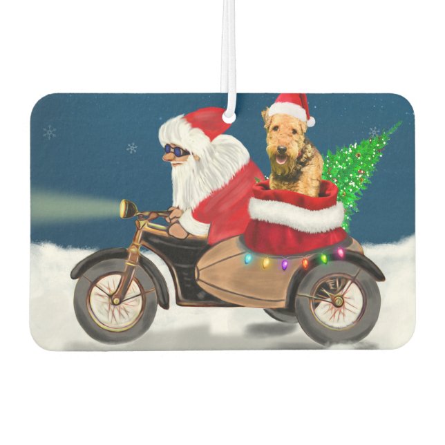 Ambientador Airedale Terrier Dog Navidades Santa Claus (Anverso)