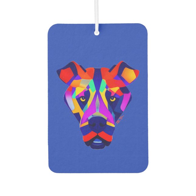 Ambientador Alexander Dog blue car air freshener (Anverso)