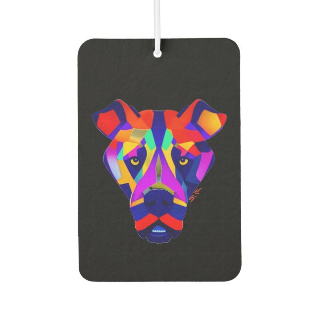 Ambientador Alexander Dog protector de aire para coches negros (Anverso)