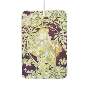 Ambientador Alphonse Mucha Mujer con margarita Art Nouveau Art