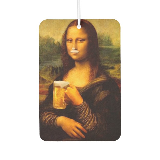 Ambientador Amantes de la cerveza Mona Lisa (Anverso)