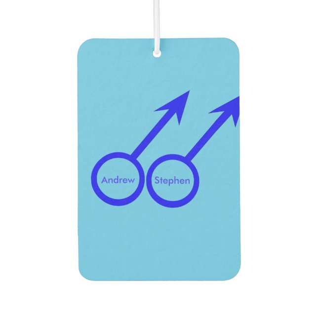 Ambientador Amantes gay de aire personalizado Freshener (Anverso)