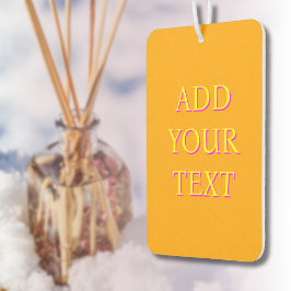 Ambientador Amarillo 3D Magent Nombre moderno | Naranja de Gua