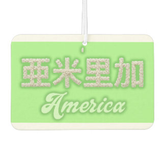 Ambientador America kanji 　Written with grains of rice