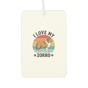 Ambientador Amo a mi Zorro Diseño Vintage Amante de los Perros