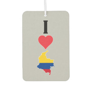 Ambientador Amo Colombia Vertical I Heart Country Flag Map
