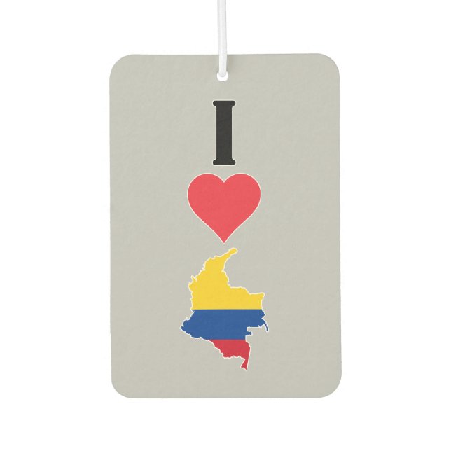 Ambientador Amo Colombia Vertical I Heart Country Flag Map (Anverso)
