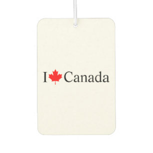 Ambientador Amo la tipografía de Canadá con blanco de hojas de