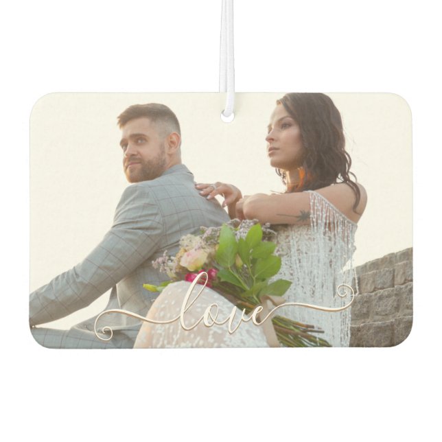 Ambientador AMOR Cargar tu coche fotográfico Air Freshener (Anverso)