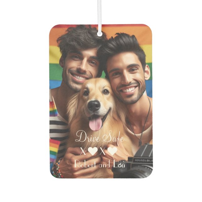 Ambientador Amor de pareja gay segura | Foto personalizada (Anverso)