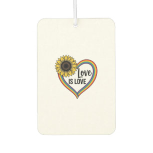 Ambientador Amor Es Amor Girasol Corazón Camiseta Vintage Vect