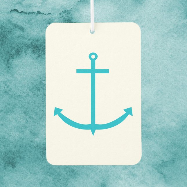 Ambientador Anchor Nautical Turquoise Blue (An air freshener with a turquoise anchor)
